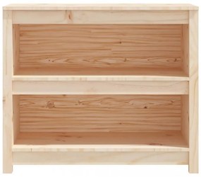 tömör fenyőfa könyvszekrény 80x35x68 cm