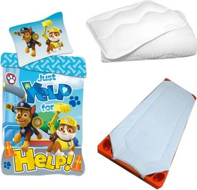 Mancs Őrjárat Help! gyerek, ovis ágyneműhuzat, derékalj és paplan/párna szett 100x135 cm 40x60 cm