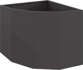 vidaXL Sarok Virágtartó Fekete 60 x 60 x 50 cm Acél