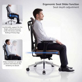 Ergonomikus irodai szék barna VECTOR