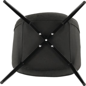 Szék, sötétszürke/fekete, HAZAL