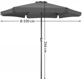 Deuba Maui kerti napernyő UV 80+ Ø330 cm – antracit