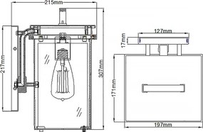 Elstead Lighting GLENVIEW FE-GLENVIEW-M Fali lámpa 1x60W/E27 IP44