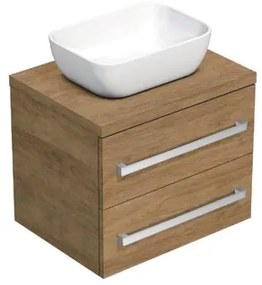 Fürdőszobaszekrény  SAT Cube Way 60x47,5x46 cm Hickory tölgy CUBE461603DH45