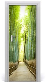 Poszter tapéta ajtóra bambusz erdő 75x205 cm