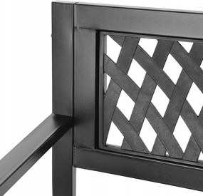 Kényelmes kerti pad 125 x 53 x 77 cm - fekete