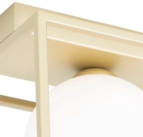 Design mennyezeti lámpa arany fehér üveggel 2 lámpás - Aniek