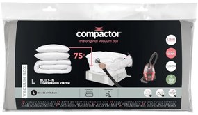 Vákuumos-megerősített textil ruhatároló doboz 56x56x16,5 cm Granit – Compactor