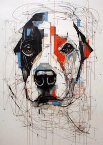 Poszter 50x70cm Rajzolt Kutya