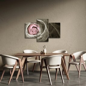 Kép - Absztrakt rózsa világos rózsaszín (90x60 cm)