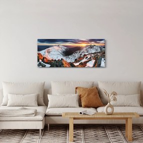 Kép - Téli hegyi panoráma (120x50 cm)