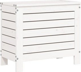vidaXL fehér tömör fenyőfa kerti lábzsámoly 62 x 31,5 x 52 cm