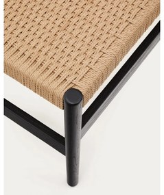 Fekete-natúr színű pad Zaide – Kave Home