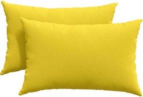 vidaXL Kanapé párnák 2 pcs Világos sárga 60 x 40 cm szövet