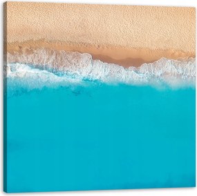 Vászonkép Tengerpart Víz Hullámok Kék 50X50 cm Ajándéknak is tökéletes