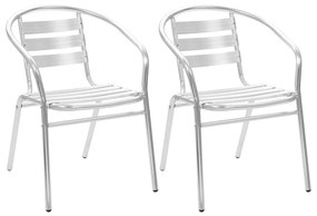 vidaXL 2 db rakásolható alumínium kültéri szék
