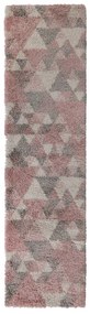 Nuru rózsaszín-szürke szőnyeg, 60 x 230 cm - Flair Rugs
