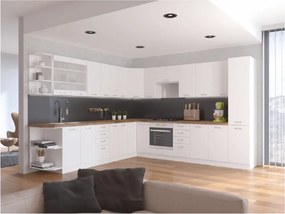 Alsó sarokszekrény, fehér, SPLIT 89x89 DN 1F BB