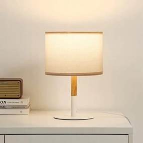 Edishine Fa éjjeli lámpa lenvászon lámpaernyővel