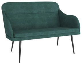 vidaXL sötétzöld bársonypad 110 x 76 x 80 cm