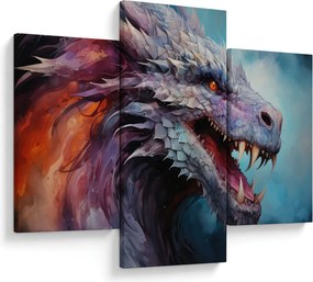 Kép - Egy sárkány illusztrációja (90x60 cm)