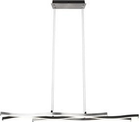 TRIO 341210305 BLAZE Modern Led Függesztett Lámpa Fekete, Ezüst LED IP20