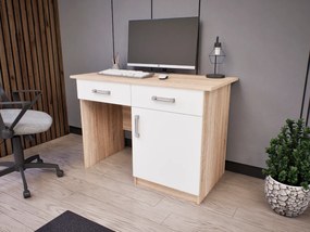 Nexor íróasztal (Sonoma-Fehér) modern