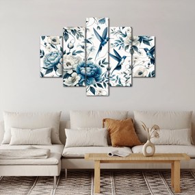 Kép - Kolibrikok virágokkal (150x105 cm)