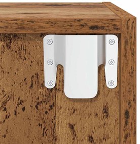 Fali TV Szekrény 4 pcs Öreg fa 37 x 37 x 72 cm Faanyag