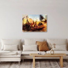 Üveg kép - Sámán motívum (70x50 cm)
