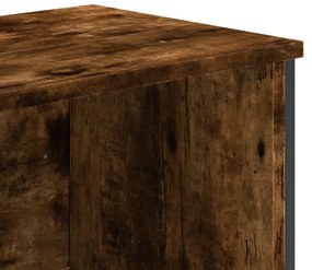 füstös tölgy színű szerelt fa könyvszekrény 80 x 31 x 169 cm