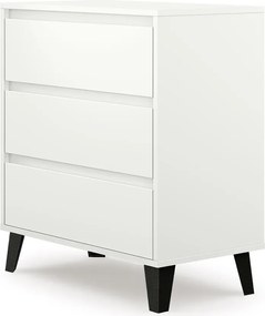 3S Scandi komód, fehér
