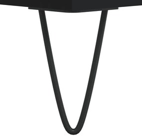 fekete szerelt fa hanglemezszekrény 100 x 38 x 48 cm