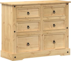 vidaXL Corona tömör fenyőfa komód 110x43x91 cm