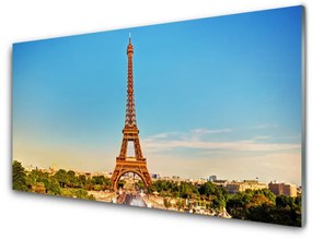 Üvegkép Eiffel-torony Párizs Város 120x60cm