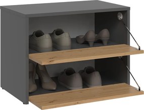 MIX Modo cipősszekrény, antracit-tölgy