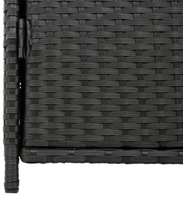 fekete polyrattan kerti tárolószekrény 55 x 59 x 80 cm