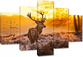 Faliórák 150x105 Szarvas naplementekor