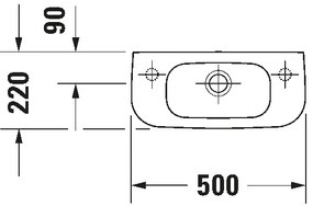 Duravit 7065000092 - Függesztett mosdó D-CODE 50x22 cm kerámia/fényes fehér
