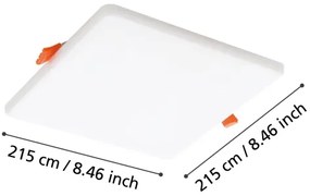 Eglo 900969-LED Fürdőszobai beépíthető lámpa RAPITA 18W/230V 21,5x21,5 cm IP65