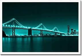 Poszterek keretben 60x40 Türkiz kilátás híd