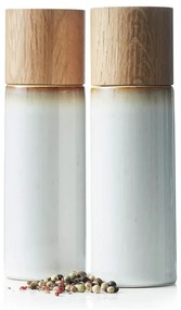Basics Cream 2 db-os krémszínű agyagkerámia só- és borsőrlő szett - Bitz