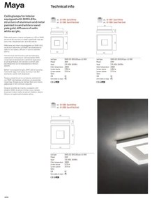 Redo 01-1998 - LED dimmelhető mennyezeti lámpa MAYA LED/42W/230V 42,5x42,5 cm aranyszínű