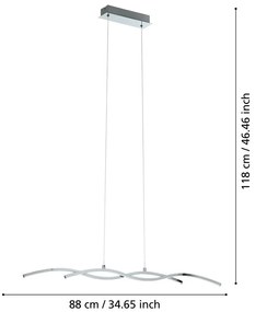 Ezüstszínű LED függőlámpa LASANA 2 – EGLO
