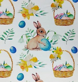 Húsvéti futópad 40x160 színes húsvéti nyuszi húsvéti kosár