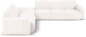 Fehér buklé sarokkanapé (bal oldali) Molino – Micadoni Home