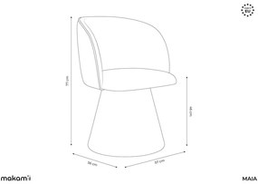 Levendula színű kárpitozott étkezőfotel Maia – Makamii