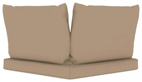 3 db tópszínű szövet raklapkanapé-párna