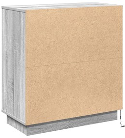LED-es szekrény Szürke Sonoma 71x34,5x75 cm Mérnöki fa