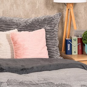 4Home mikroflanel Stripe ágyneműhuzat szürke, 140 x 200 cm, 70 x 90 cm